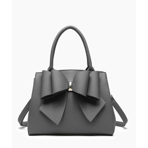 Grossi Grey Faux Leather Handbag - Picture 1 of 11